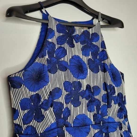 Badgley Mischka Liliana Blue Floral Dress - Picture 5 of 12